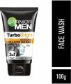 Garnier Men Turbo Bright Brightening Lemon Extract + Anti-Oxidant Grape Water Face Wash 100gm. 