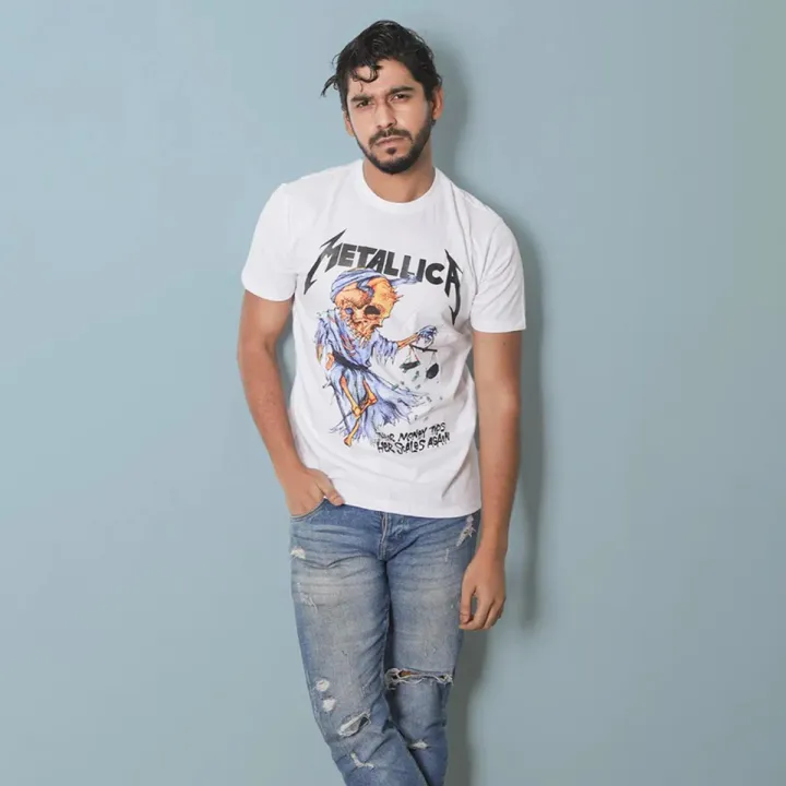 Klothen%20White%20Printed%20Round%20Neck%20Tee%20For%20Mens%20-%20Image%203