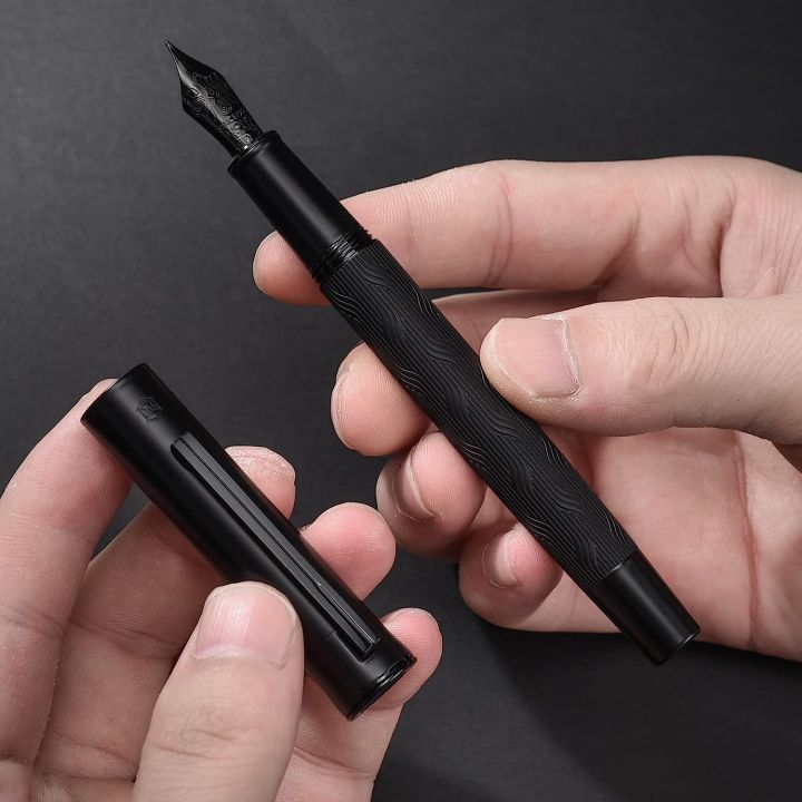HongDian%201860%20Max%20Metal%20Matte%20Black%20Forest%20Metal%20Matte%20Fountain%20Pen%20-%20Image%203