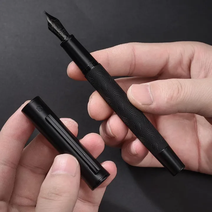 HongDian%201860%20Max%20Metal%20Matte%20Black%20Forest%20Metal%20Matte%20Fountain%20Pen%20-%20Image%203