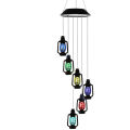 Durable Changing Solar Powered Lanterns Wind Chime Wind Mobile LED Light, Gzero Spiral Spinner Windchime Portable Outdoor Chime for Patio, Deck, Yard, Garden, Home. 