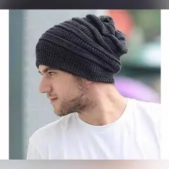 Woolen%20Winter%20Cap%20For%20Male%20&%20Female%20-%20Black%20-%20Image%206
