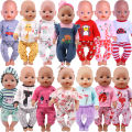2 Pcs/Set Animal Pajamas Suit For 43 Cm Born Baby Reborn Doll Clothes Accessories 18 Inch Doll Girls Toys Our Generation Nenuco.
