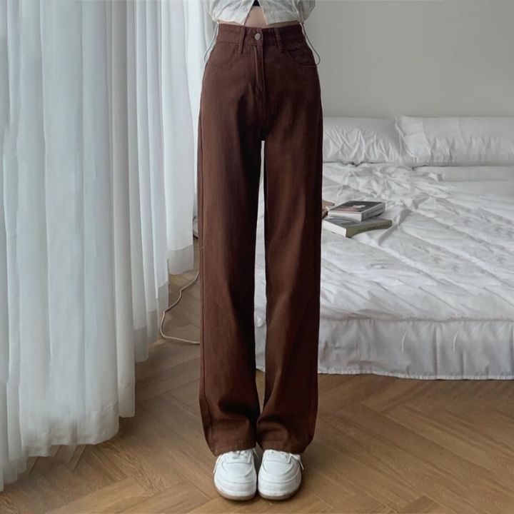 Summer%20Women%20Brown%20Jeans%20High%20Waist%20Loose%20Straight%20Wide%20Leg%20Denim%20Female%20Y2k%20Casual%20Streetwear%20Vintage%20Baggy%20Trouser%20-%20Image%202
