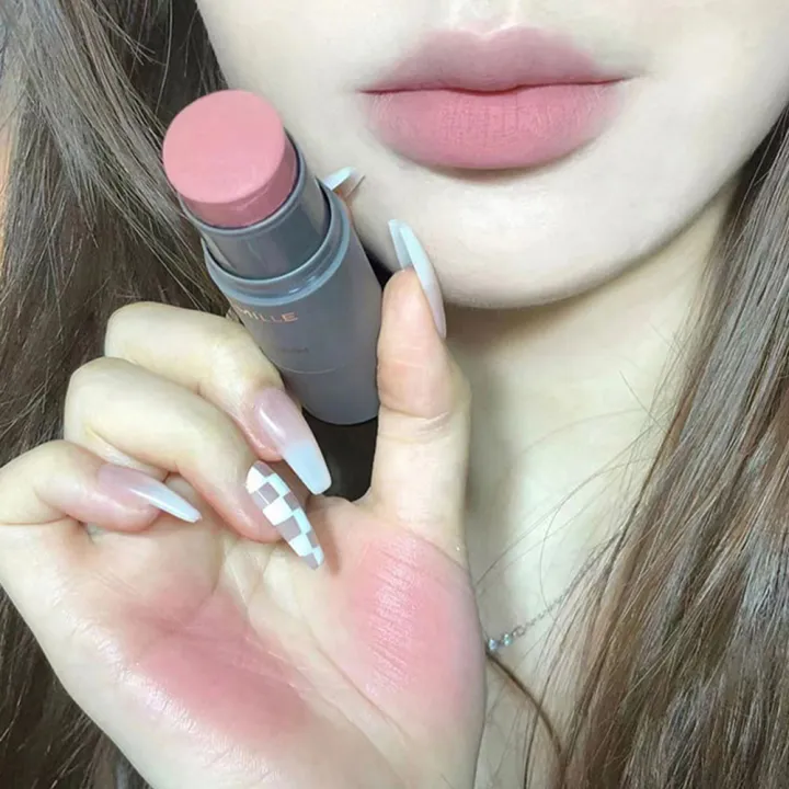 2%20In%201%20Cute%20Blusher%20Stick%20Cream%20Smooth%20Cheek%20Tint%20Nude%20Matte%20Rose%20Blush%20Face%20Pink%20Korean%20Rouge%20Natural%20Women%20Makeup%20-%20Image%203