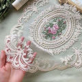 Dinning Table Cover Embroidered Table Cloth Elegant Round Lace Tablecloth Coffee Coasters Napkin Party Wedding Decoration Conbo. 