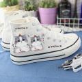 New High-Top Canvas Shoes White Shoes Women's Shoes Spring Sneakers Sneakers Men's Korean-Style Versatile Sneakers for Students Women. 