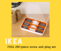 IKEA ,FIXA , 260 piece screw and plug set. 