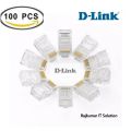 D-link Rj45 Plug Ethernet Gold Plated Network Connector - 100Pcs -White. 