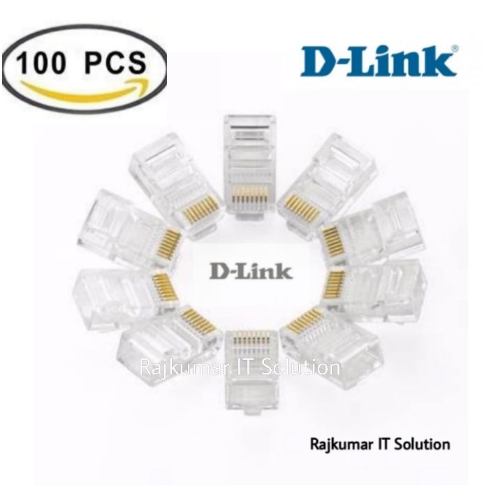 D-link%20Rj45%20Plug%20Ethernet%20Gold%20Plated%20Network%20Connector%20-%20100Pcs%20-White%20-%20Image%207