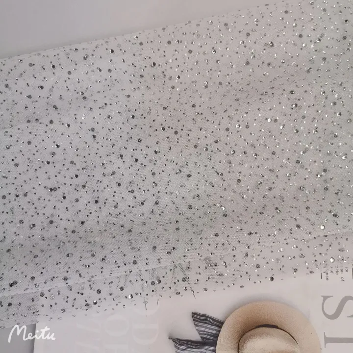 Shiny%20Glitter%20Rhinestone%20Mesh%20Fabric,%20Sparkly%20Tulle%20Fabric,%20Netting%20Material,%20Perfect%20for%20DIY%20Wedding%20Dress%20and%20Craft%20-%20Image%204
