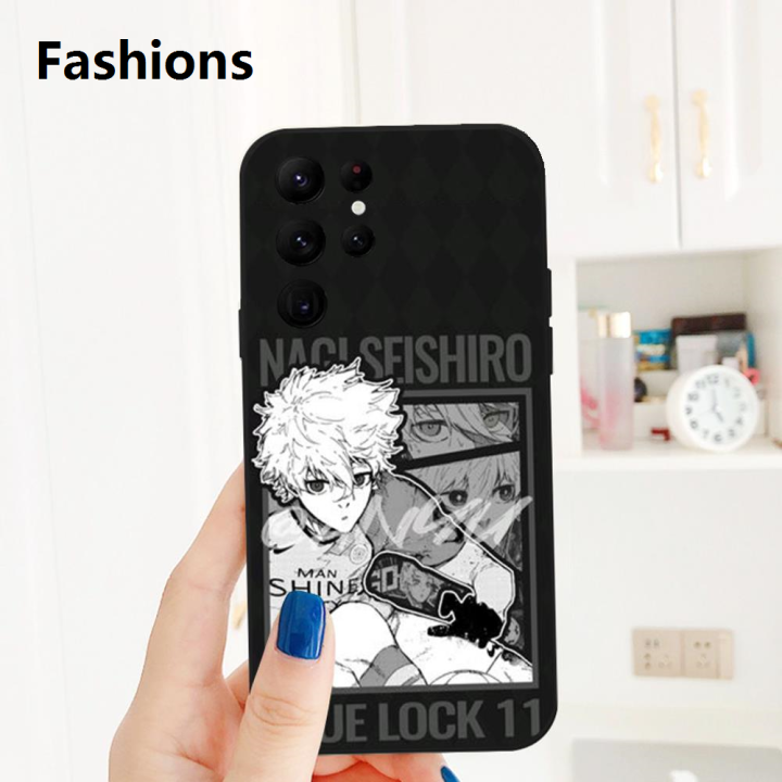 Fashions Original Anime Blue Lock Phone Case for Samsung S series s20 s21 s22 s23 s24 FE Plus Ultra TPU Soft to Skin-friendly case