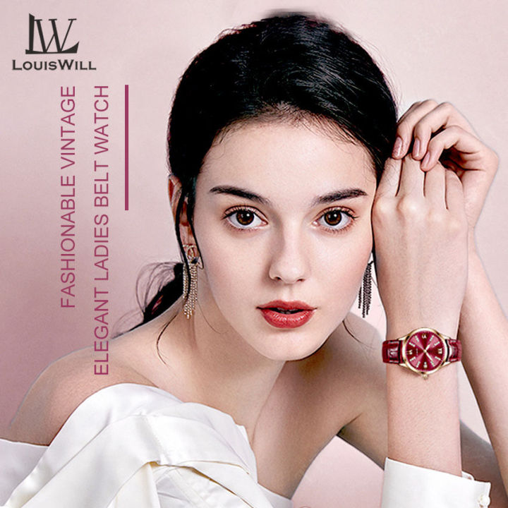 LouisWill%20Women%20Watches%20Diamond%20Casuals%20Retro%20Leather%20Strap%20Watches%20Quartz%20Watches%20Calendar%20Dial%20Luminous%20Pointer%20Watches%203ATM%20Waterproof%20Watches%20Business%20Wristwatch%20for%20Women%20Ladies%20-%20Image%204