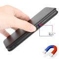 Phone Case Carbon Fiber Texture Horizontal Flip TPU + PC + PU Leather Case with Card Slot For BlackBerry Keyone. 