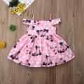Baby Girl Floral Clothes Newborn Ruffle Short Sleeve Dress. 