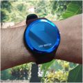 All Glass Blue Digital Led Watch Analog Wrist Watch For Men.