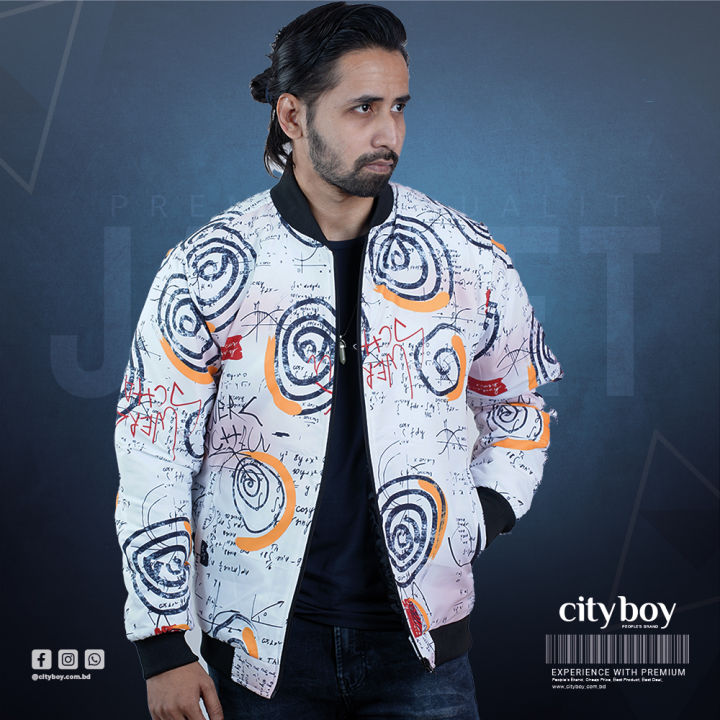 City Boy Premium Contrast Winter Jacket For Men