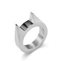 Wholesale Punk Animal Shape Spiked Defensive Rings for Men 18K Gold Plated Stainless Steel Hollow Cat Finger Rings. 