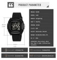 SKMEI 2495 Dual Time Waterproof Digital Sports Watch for Men – Multifunctional Electronic Wristwatch - Dark Green Nylon. 