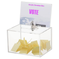 Transparent Donation Box with Lock Money Collection Box Ballot Box Suggestion Box. 