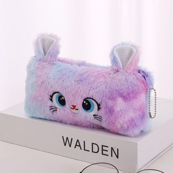 Cute%20Rainbow%20Gradient%20Color%20Cartoon%20Cat%20Plush%20Pen/%20Pencil%20Bag%20-%20Large%20Capacity%20Pencil%20Case%20Girl%20Stationery%20Storage%20Bag%20-%20Image%2010