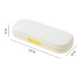 Kawaii Plastic Double Layer Pencil Case for Kids Macaron Solid Color Cute Hard Pen Box Office School Supplies Stationary Gift. 