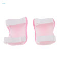 2 Set 3-5 years old Kid Child Roller Skating Bicycle Helmet Knee Wrist Guard Elbow Pad pink + purple.