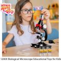 1200 Times Microscope Toys Primary School Biological Science Experiment Equipment Kids Educational Toys Microscope Kit. 