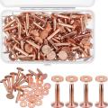 200 Sets Copper Rivets and Washers Leather Rivet for Wallets Collars. 