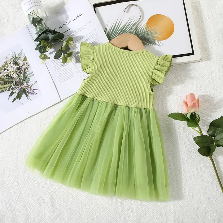%E3%80%90Limited%20stock%E3%80%91%20Summer%20New%20Baby%20Girls%20Dress%20Flower%20Embroidery%20Lace%20A-Line%20Skirt%20Solid%20Color%20Small%20Flying%20Sleeve%20Mesh%20Shag%20Dress%20Sweet%20Princess%20Dress%20-%20Image%202