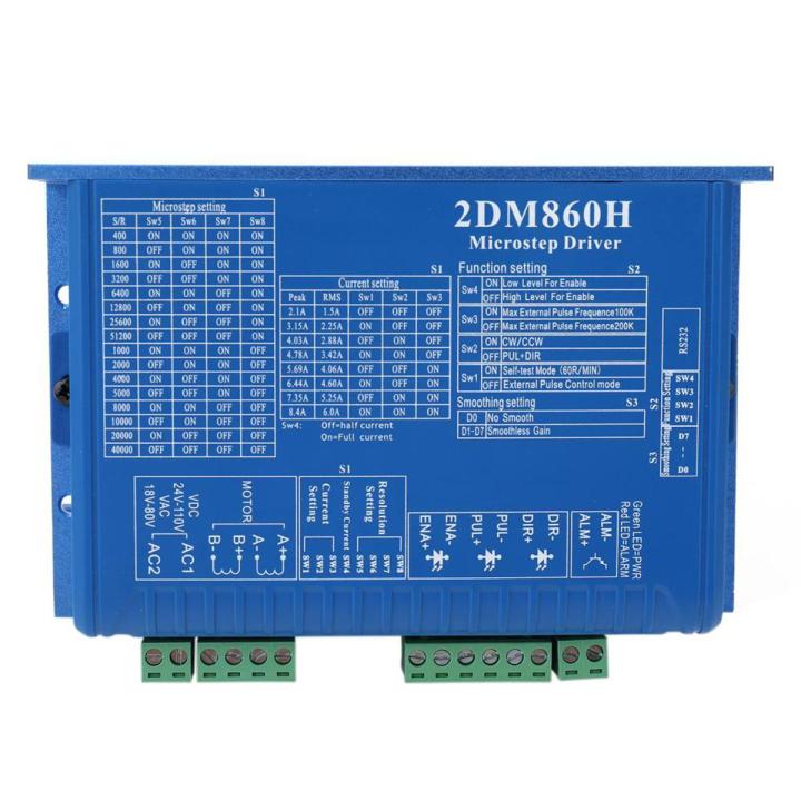 KOGEEK 2DM860H Digital Two Phase Controller Stepper Motor Microstep Driver Smooth Movement Low Noise High Speed Torque Compensation