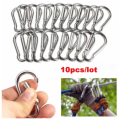 1/10Pcs No.4 Gourd-shaped Aluminum Alloy Carabiner Spring Hook Outdoor Safety Buckle Connecting Ring For Camping Hiking. 