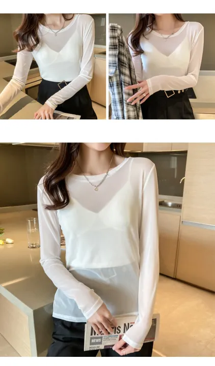 Women%20T%20Shirt%20See%20Through%20Transparent%20Mesh%20Tops%20Long%20Sleeve%20Sheer%20Slim%20Ladies%20O-neck%20Color%20Silk%20T-Shirt%20Lace%20Crop%20Top%20-%20Image%205