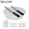 6pcs/set Plastic Cake Stand Turntable Rotating Cake Rack Stand Plastic Dough Cake Stand Cake Rotary Table DIY Baking Tool -Ice Cream Stick.