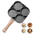 4 Hole Omelet Pan for Burger Eggs Ham PanCake Maker Frying Pans Non Stick No e Breakfast Grill Wok.