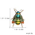 Insect Bumble Bee For Women Kids Girls Jewelry Gold Color Yellow Green Enamel Brooches. 