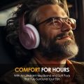 Siindoo JH-923 Wireless Headphones Over Ear,Foldable Bluetooth Headsets,3EQ Sound Modes, Hi-Res Audio with Deep Bass Microphone.