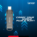 Lexar JumpDrive Dual Drive D400 256GB 2-in-1 USB 3.1 Type-C Pen Drive with 256-bit AES Encryption - PC/Android/Mac Compatible. 