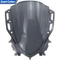 Motorcycle R Series Windshield Visor Double Bubble Windscreen Fit For YAMAHA R15M V4 (Smoke Black). 