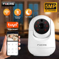 Fuers 5MP WiFi Camera Tuya Smart Home Indoor Wireless IP Surveillance Camera AI Detect Automatic Tracking Security Baby Monitor.