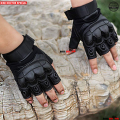 Half finger Military Grade Tactical Outdoor Hand Gloves-Black. 