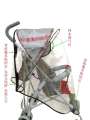 PVC material universal children's baby stroller dustproof and windproof umbrella car rain cover. 