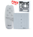 Click Wireless Remote-Control Switch with 2 Lights and, 1 Fan, with 5 Step Speed Regulation Dimmer. 