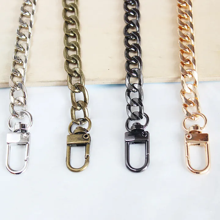Chain%20Bag%20Strap%20Accessories%2020cm%20Extension%20Chain%20Bag%20Metal%20Chain%20Solid%20Color%20DIY%20Chain%20Durable%20Gold%20Silver%20Black%20Belts%20Huiye%20-%20Image%202