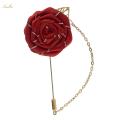 Men Cloth Rose Flower Lapel Pin for Men, Rose Floral Brooch, Handmade Boutonniere Pins for Suit Lapel Pin Wedding Brooch.
