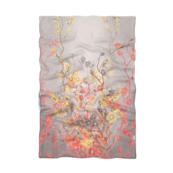 Spring%20and%20Summer%20Georgette%20Plum%20Blossom%20High%20Quality%20Hangzhou%20Silk%20Scarf%20New%20Xqiao%20Qi%20Sun%20Protection%20Neck%20Protection%20Decorative%20Scarf%20for%20Women%20-%20Image%205