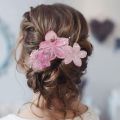 New Gradient Color Egg Flower Hair Clip Simple Style Transparent Flower Shape Claw Clip Hair Accessories Headwear Ponytail Hairpin.