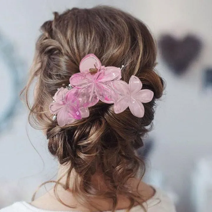 New%20Gradient%20Color%20Egg%20Flower%20Hair%20Clip%20Simple%20Style%20Transparent%20Flower%20Shape%20Claw%20Clip%20Hair%20Accessories%20Headwear%20Ponytail%20Hairpin%20-%20Image%204