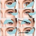 2pcs Reusable Eye Stencils Makeup Aid Tool, 3 In 1 Eyelash, Eyeshadow, Eyeliner Applicator Guide Tool for Makeup,Mask Applicator. 