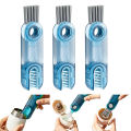 3 in 1 Multifunctional Cleaning Brush Bottle Gap Cleaner Brush 3 in 1 Tiny Bottle Cup Lid Detail Brush kit Straw Cleaner Tools Crevice Cleaning Brush for Water Bottle Nursing Bottle Cups Cover.